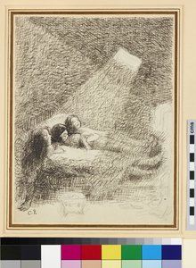 Studie voor De Asfysie door Camille Jacob Pissarro