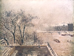 Het Louvre onder sneeuw, 1902 door Camille Jacob Pissarro