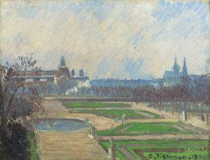 De Tuilerieën en het Louvre, 1900 door Camille Jacob Pissarro