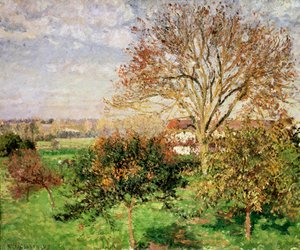 Herfstochtend in Éragny door Camille Jacob Pissarro