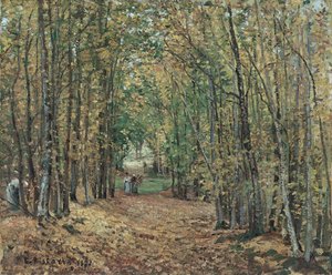 Avenue in het Parc de Marly door Camille Pissarro
