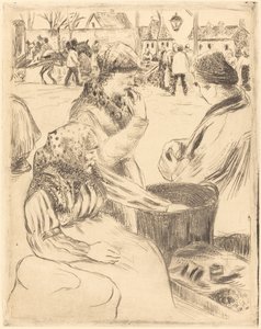 Kastanjeverkopers, 1878 door Camille Pissarro