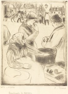 Kastanjeverkopers, 1878 door Camille Pissarro