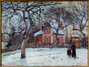 Kastanje en Louveciennes door Camille Jacob Pissarro