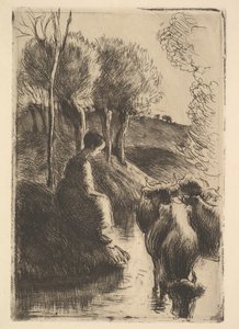 Koeherder, aan de Waterkant, 1890