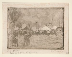 Saint-Martin Fair, bij Pontoise door Camille Pissarro