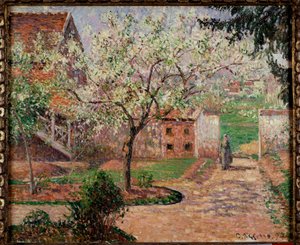 Tuin in Eragny door Camille Jacob Pissarro