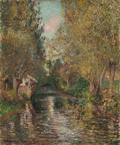 De wasplaats bij Bazincourt door Camille Pissarro