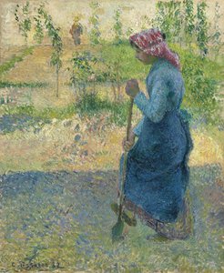 Boerin aan het Graven door Camille Jacob Pissarro