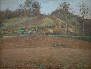 Geploegd Land door Camille Pissarro