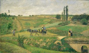 Weg bij Pontoise ... door Camille Pissarro