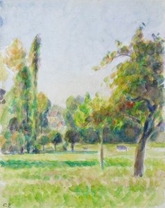 Studie van de boomgaard van het huis van de kunstenaar in Eragny-sur-Epte, ca. 1890 door Camille Pissarro