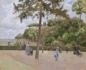 De openbare tuin in Pontoise, 1874 door Camille Jacob Pissarro