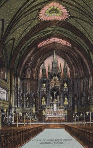 Interieur van de Notre Dame kerk, Montreal, Canada (foto) door Canadian Photographer