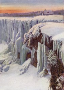 Niagara Falls bevroren in de winter (ingekleurde foto) door Canadian Photographer