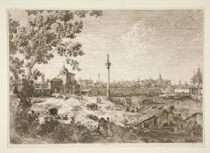 Imaginair Uitzicht op Padua, uit de serie Vedute door Canaletto (Giovanni Antonio Canal)