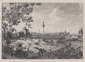 Imaginair Uitzicht op Padua, uit de serie Vedute (Gezichten) door Canaletto (Giovanni Antonio Canal)