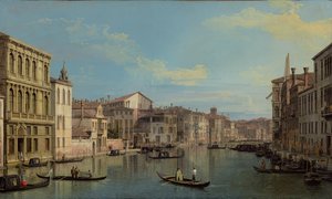 Het Canal Grande in Venetië van Palazzo Flangini tot Campo San Marcuola door Canaletto (Giovanni Antonio Canal)