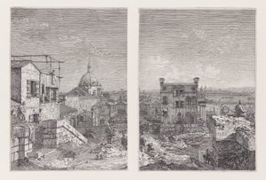 Het Huis met de Inscriptie, uit de serie Vedute (Gezichten) door Canaletto (Giovanni Antonio Canal)