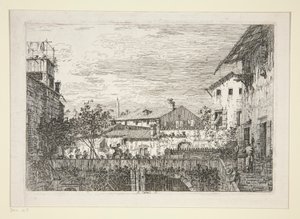 Het terras, uit de serie Vedute (Gezichten) door Canaletto (Giovanni Antonio Canal)