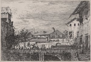 Het terras, uit de serie Vedute (Gezichten) door Canaletto (Giovanni Antonio Canal)