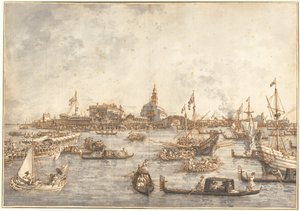 Hemelvaartsdag Festival in Venetië door Canaletto