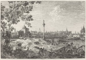 Denkbeeldig Uitzicht op Padua door Canaletto