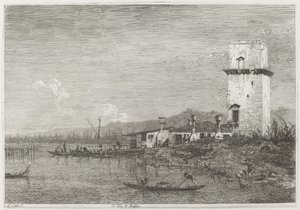 De toren van Malghera door Canaletto