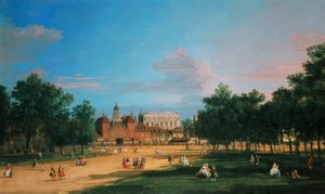 Oude Horse Guards en de banketzaal, Whitehall vanuit St James