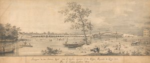 Oude Walton-brug gezien vanaf de Middlesex-oever door Canaletto