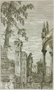 Het graf van de bisschop, van Vedute
