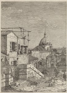 Het huis met de inscriptie [links], 1741 door Canaletto