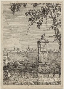 Het Kleine Monument, ca. 1735-1746 door Canaletto