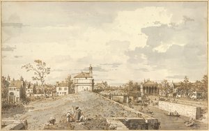 De Porta Portello met het Brenta kanaal in Padua, 1740-1743 door Canaletto