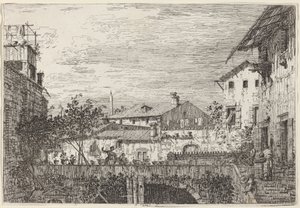 Het terras, ca. 1735-1746 door Canaletto