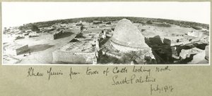 Khan Yunis vanaf de kasteeltoren, Zuid-Palestina, juli 1917
