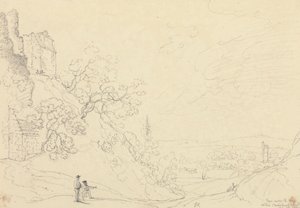 Van onder de toren binnen Carisbrooke Castle, 18 mei 1829 door Capt. Thomas Hastings