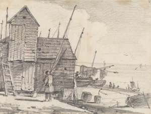 Strand van Hastings, 7 oktober 1820 door Capt. Thomas Hastings