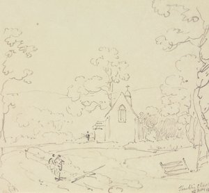 Shanklin Kerk, Isle of Wight, 28 mei 1829 door Capt. Thomas Hastings