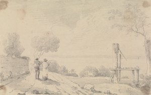 Schets van een Kustweg nabij een Platform door Capt. Thomas Hastings
