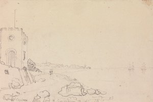 West Cowes vanuit het badhuis van Lord Henry Seymour, oktober 1825