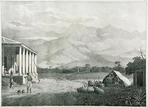 De Seremoogy, of Streemoogy, Pass, Neelgherry Mountains, plaat 1 uit View of the Neilgherries, or Blue Mountains of Coimbetoor, Southern India door Captain McCurdy, gepubliceerd in 1830 door Captain E. A. after McCurdy