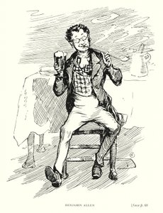 Dickens personage: Benjamin Allen (litho) door Captain Edward Henry Handley Read