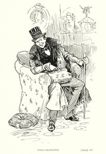 Dickens personage: Jonas Chuzzlewit (litho) door Captain Edward Henry Handley Read