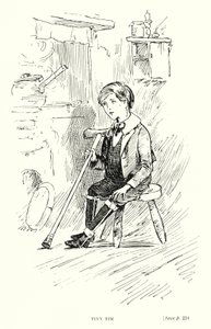 Dickens personage: Tiny Tim door Captain Edward Henry Handley Read