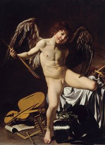 Duits: Amor als Sieger Amor Vincit Omnia door Caravaggio