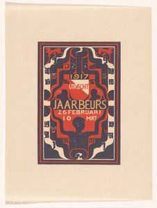 Aankondiging voor jaarbeurs Utrecht 1917