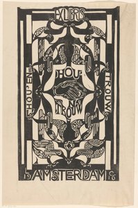 Ex libris van de vereniging Hou