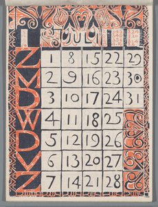 Kalenderblatt Juli 1900 door Carel Adolph Lion Cachet