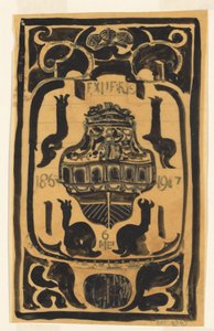 Entwurf für ein Exlibris für D. Goedkoop door Carel Adolph Lion Cachet